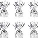 Beistle Metallic Wrapped Balloon Weight 6 Pack, Silver Balloon Centerpiece Bouquet Holders, Party Decoration Accessories for Birthdays, Weddings, Graduations, and Retirement Celebrations, 6 Oz