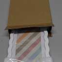 5x7 Picture Frame with Mat for 4x6, Wavy Edge Wooden Real Glass Photo Frame for Tabletop and Wall Hanging, White, 1 Pack