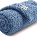 Luciphia Premium Fleece Dog Puppy Blanket Soft Pet Sherpa Calming Cat Blankets Throw for Small Medium Dog Cat(Haze Blue,30x20 inches)