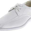French Toast Boys Dress Shoes - Classic Lace-Up Oxford Casual Dress Formal Shoes- White (Size 4 Big Kid)