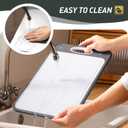 2 in 1 Stainless Steel Cutting Board with Handle Chopping Extra Large Tablas Para Picar Cocina Tabua Madeira Corte Carne Alimentos Cortar Juego Regalos Cumpleaos Navidad Mujer Mama Abuela Hombre Papa (Gray)