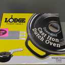 Lodge Essential Enamel Cast Iron Dutch Oven - Perfect for Bread Baking, Braising, Marinating & Slow Cooking - Features Moisture-Sealing Lid & Dual Handles - Kitchen Essentials - 6 Quarts - Midnight Chrome