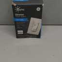 GE CYNC Smart Dimmer Light Switch, No Neutral Wire Required, Bluetooth and 2.4 GHz WiFi 3-Wire Switch, Works with Amazon Alexa and Google Home, White (1 Pack)