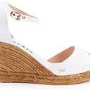 Viscata Aiguafreda Espadrille Canvas Wedges Spain Handmade 3 ½” Heel Women's Open Toe Sandals with Breathable Organic Cotton Canvas and 100% Natural Jute Midsole for all Occasions: Casual, Work, Party Size EUR 39