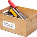 Prosumer's Choice Bamboo Storage Box - Wood Crate - Bamboo Box Storage for Kitchen, Living Room, Office - Arts & Crafts Container Caddy Basket - Home Decor & Organization Accessories 14"L x 11"W x 6"H