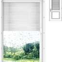 22" x 36" Entry Door Glass Inserts with Blinds, Double Pane Tempered Glass Insert for Entry Doors, Enclosed Blinds for Doors with Easy Installation