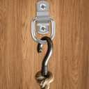 GardEasy 12 Pack D Rings Tie Down Anchors Hooks Heavy Duty 1/4" Trailer Anchor Lashing Rings 2400 lbs, Bracket Hooks Kit for SU,Camper,Van,Car,Boats, MotorcyclesSilver