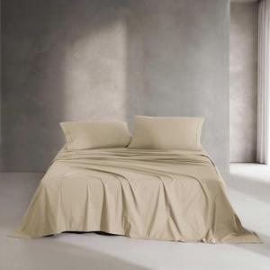 Calvin Klein - Queen Bed Sheets, Modern Cotton Washed Percale Bedding Set with Deep Pockets, Super Soft & Cozy Bedding Essentials, Oeko-TEX Certified (Washed Percale Khaki, Queen)
