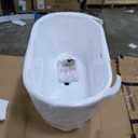 WOODBRIDGE 48" Acrylic Freestanding Bathtub Contemporary Soaking Tub, White Acrylic(Brushed Golden Drain/Overflow),BTA1703-BG-Drain&O