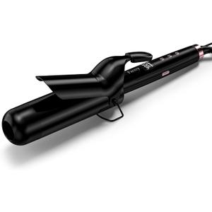 Farery 2 inch Curling Iron for Long Hair, Lightweight Large Barrel Curling Iron 50mm, Curling Wand Infused Argan Oil & Keratin for Bouncy Big Curls, 9 Temps Digital Display & Lock Key, Fast Heated