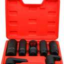 7PCS Oxygen Sensor Socket 22mm (7/8 in), 27mm, 29mm fits All Vehicle O2 Removal and Installation Universal Puller and Removal Tool