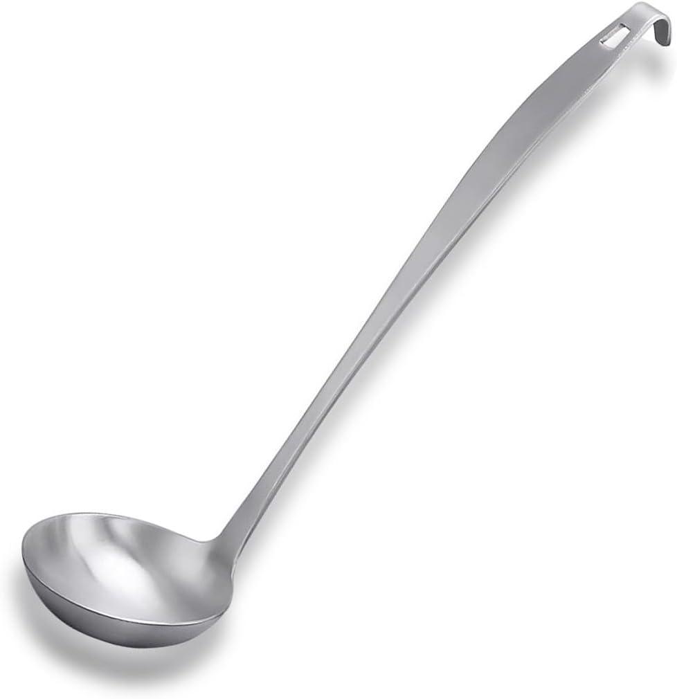 Tenta Kitchen 2oz/56ml Stainless Steel Small Soup Ladle Spoon,10.8x 3 Stainless Steel One-piece Professional Ladle With Hook And Hole For Convenient Hanging