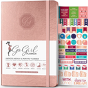 GoGirl Planner and Organizer for Women – Compact Size Weekly Planner, Goals Journal & Agenda to Improve Time Management, Productivity & Live Happier. Undated – Start Anytime, Lasts 1 Year – Rose Gold