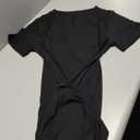 VOBCTY Women's Casual Short Sleeve Tshirt Dress Summer Side Split Loose V Neck Dresses (X-Large, 00-black)