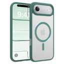 Shiiuou Magnetic for iPhone 17 Air Case, [Anti-Slip] [Military-Grade Drop Protection] [Camera Protection] Skin-Friendly Slim Matte Shockproof Protective for iPhone 17 Air Phone Case, Midnight Green