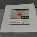 Lullaby 100PCS Clear Plastic Plates with Gold Rim, Includes 50pcs Dinner Plate 10 and 50pcs Dessert Plate 7, Disposable Heavyduty Plates for Birthdays, Parties and Wedding