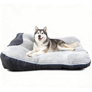 Orthopedic Dog Bed - Couch Pet Bed, Extra Thick Soft & Comfortable Dog Crate Pad with Room to Move Freely, Reasonable Curves,for Extra Large Dogs(Grey)