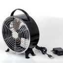 Cool Works Retro Drum Fan - Black, 6 in