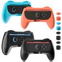 FANPL Grips for Nintendo Switch 2 Joy Con Controller, Ergonomic Design for Switch 2 Joycons Hand Grip with 8 Thumb Grip Caps (4 pack)