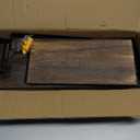 Floating Shelves Rustic Wood Wall Mounted Shelf Practical Metal Fence Design Ideal for Bedroom, Bathroom, Kitchen Set of 3 (Carbonized Black)