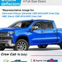 in-Channel Window Rain Guards for Chevy Silverado/GMC Sierra 1500 2019-2025 Crew Cab