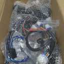 10L0L Club Car Precedent Headlight Kit With Bumper - 12V Direct Replacement for 2004-Up Electric Golf Carts, Plug-and-Play Installation, Short Harness & Button Switch