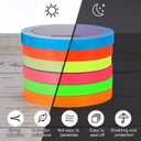 PATIKIL 2 Inch x 9.8 Feet Glow in The Dark Tape, 1 Roll Fluorescent Adhesive Tape Luminous Reflective Tape Black Light Glow Tape for Party, Orange