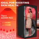 MIXC Upgraded Low EMF Infrared Sauna Box Ideal for Relaxation & Detoxification | Includes Folding Chair | Multi-Layer Full-Body Sauna Tent for Home, Spa, Indoor, Outdoor & Gym Use (Infrared Version)