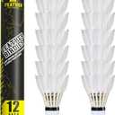 EAGLES Goose Feather Badminton Birdies Feather Bedminton Shuttlecocks- Birdie Ball for Indoor and Outdoor Matches ~ Highly Stable & Durable Shuttle Balls (Yellow)