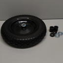 14.5D x 3.2W Flat-free Solid Tire and Wheel with 3/4 & 5/8 Bearing 3" -6" Centered Hub for Yard Cart Garden Wagon