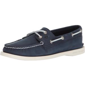 Sperry Womens A/O 2-Eye Boat Shoe, Navy, 8