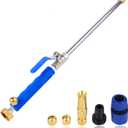 High Pressure Jet Nozzle Power Washer Wand for Garden Hose, Hydro Jet High Pressure Washer Tools with 3 Different Nozzles and Hose Quick Connectors for Patio Car Pet Window Glass Blue