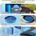 PETOCAT 120" Foldable Dog Pool for Kids, Hard Plastic Hard Plastic Shell Extra Large Non-Slip Swimming Pool for Kiddie Duck Pet, Collapsible Puppy Bathing Tub Heavy Duty, 10 ft * 19.7" H - 7XL