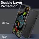 Candykisscase Case for iPhone 14, Gaming Controller Video Game Player Pattern Shock-Absorption Hard PC and Inner Silicone Hybrid Dual Layer Armor Defender Case for Apple iPhone 14