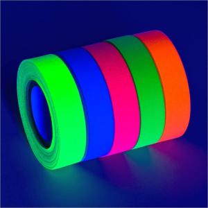 Glow King Blacklight Reactive Glow Tape | Premium UV Fluorescent Neon Party Gift for Events | Multipurpose Luminous Colored Tape for Room Decorations | Glow in the Dark Cloth Tape 0.5 in x 18 ft