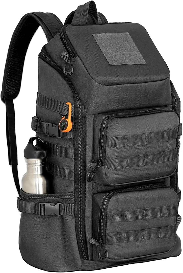 kokkoya Lightweight Tactical Backpacks with Laptop Compartment for Men 40L EDC MOLLE Military Style 17 in Computer with Cup Holder Travel Hiking Daypack