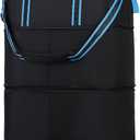 Rolling Duffle Bag with Detachable Wheels, Large Capacity Expandable Foldable Suitcase for Travel,Collapsible Luggage Carry on Duffel Overnight Weekend Bags (Black)