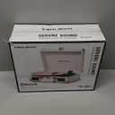 Vinyl Record Player Bluetooth Vintage 3-Speed Portable Suitcase Turntables with Built-in Speakers, Belt-Driven LP Player Support USB Recording AUX-in RCA Line Out Headphone Jack, White (White Rose Gold)