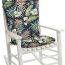Arden Outdoor Adirondack or Rocking Chair Cushion, 20 x 17, Rain-Proof, Fade Resistant 17 x 20, Simone Blue Tropical