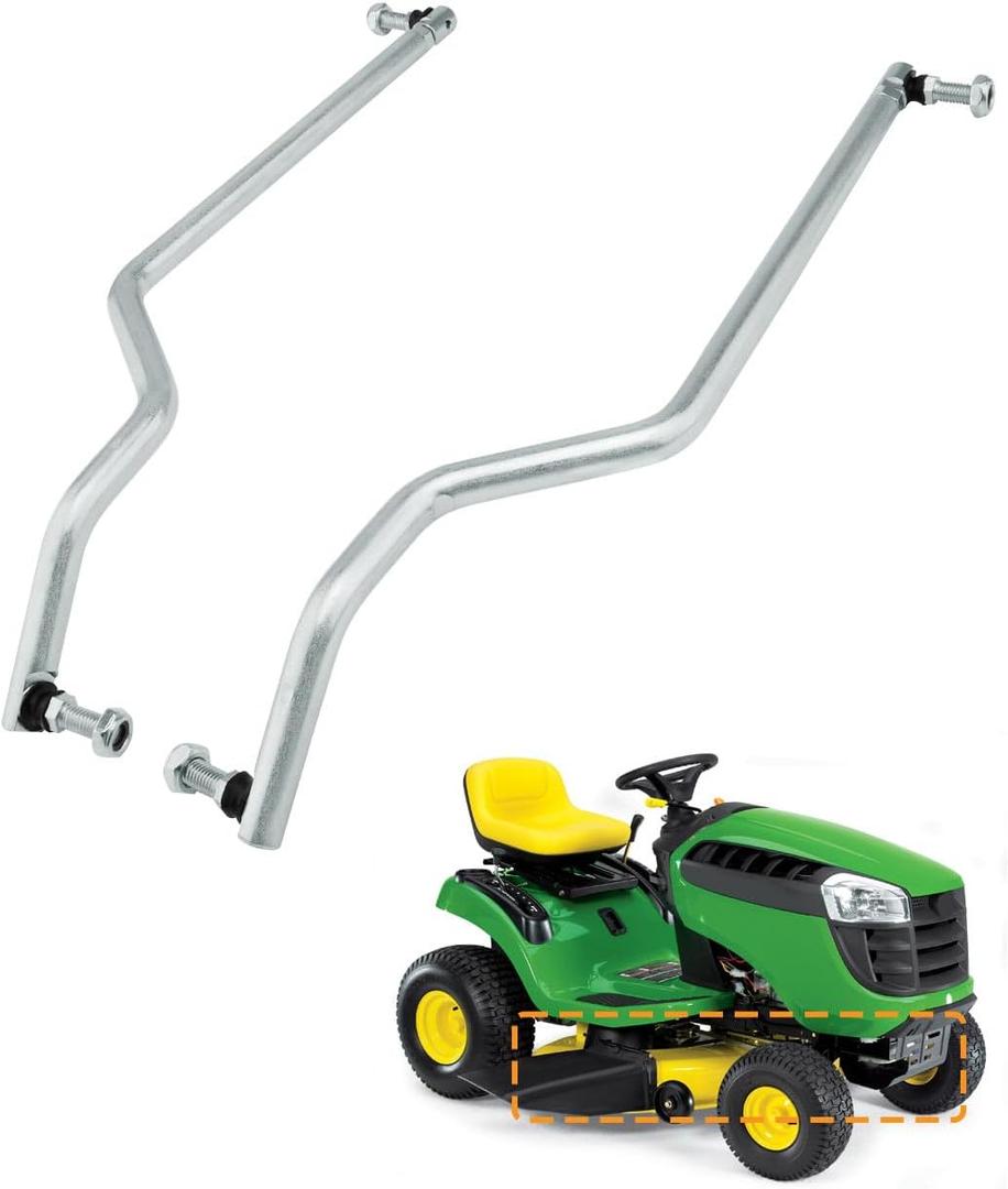 Adjustable Drag Link (Pair), Compatible with John Deere L100 L110 L111 L118 L120 L130 D100 / Scotts/Sabre, Left & Right Side, Riding Steering Draglink Kit w/Flexible Tie Rod End, #GY20491 GY20492