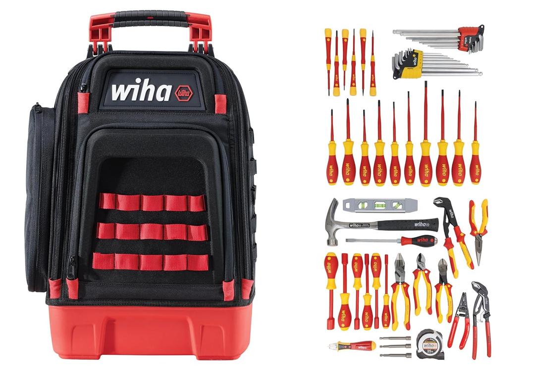 Wiha Master Electrician's Insulated Tool Kit in Heavy-Duty Backpack (59-Piece) 91872
