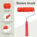 Nichiyo 7'' Texture Roller DIY Decorative Art Pattern Paint Roller Rubber Roller for Walls, Furnitures and Floors Decoration(EG323T)