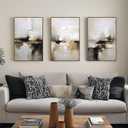 Zessonic Neutral Abstract Landscape 3D Textured Modern Wall Art,16"x24"x3, 16" x 24" x 3 Panels