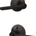 Schlage F40 LAT 716 Latitude Door Lever, Bed & Bath Privacy Lock, Aged Bronze
