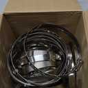 Hose Clamp, 10 Pieces 2.5 Inch Stainless Steel Hose Clamps for 1 1/2 Inch to 2 1/2 Inch Hose Pipe Large Adjustable Worm Gear Hose Clamp Assortment Kit for Automotive Radiator Fuel Line Mechanical (Metallic 10 Pcs)