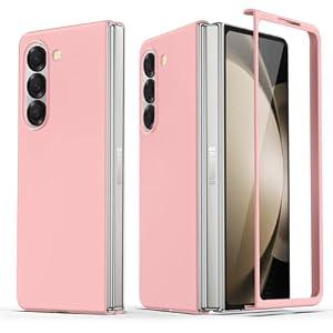 HIYUUTTBS Compatible for Samsung Galaxy Z Fold 6 Case, Ultra-Thin Silky Hard PC Matte Bumper Cute Pretty Phone Case Cover for Samsung Galaxy Z Fold 6 5G, Pink(12-40)