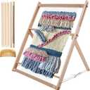 WILLOWDALE 25.2" H x 19.3" W Weaving Loom with Stand Wooden Multi-Craft Weaving Loom Arts & Crafts, Extra-Large Frame, Develops Creativity Weaving Frame Loom with Stand for Beginner