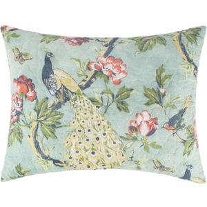 Greenland Home Pavona Enchanted Garden Quilted Pillow Sham, Standard 20x26-inch (Jade)