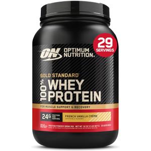 Optimum Nutrition Gold Standard Whey Protein, French Vanilla Crème, 2 LB
24g of 100% Whey Protein Powder Per Serving, with BCAAs, Gluten Free, Banned Substance Tested, Easy Mixing, Muscle Support