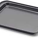 Little Small Baking Sheets Nonstick Set of 2 (9.5inch X 7.1inch) - SS&CC 8 Inch Nonstick Baking Toaster Oven Tray Cookie Sheets, 1 or 2 Person Household